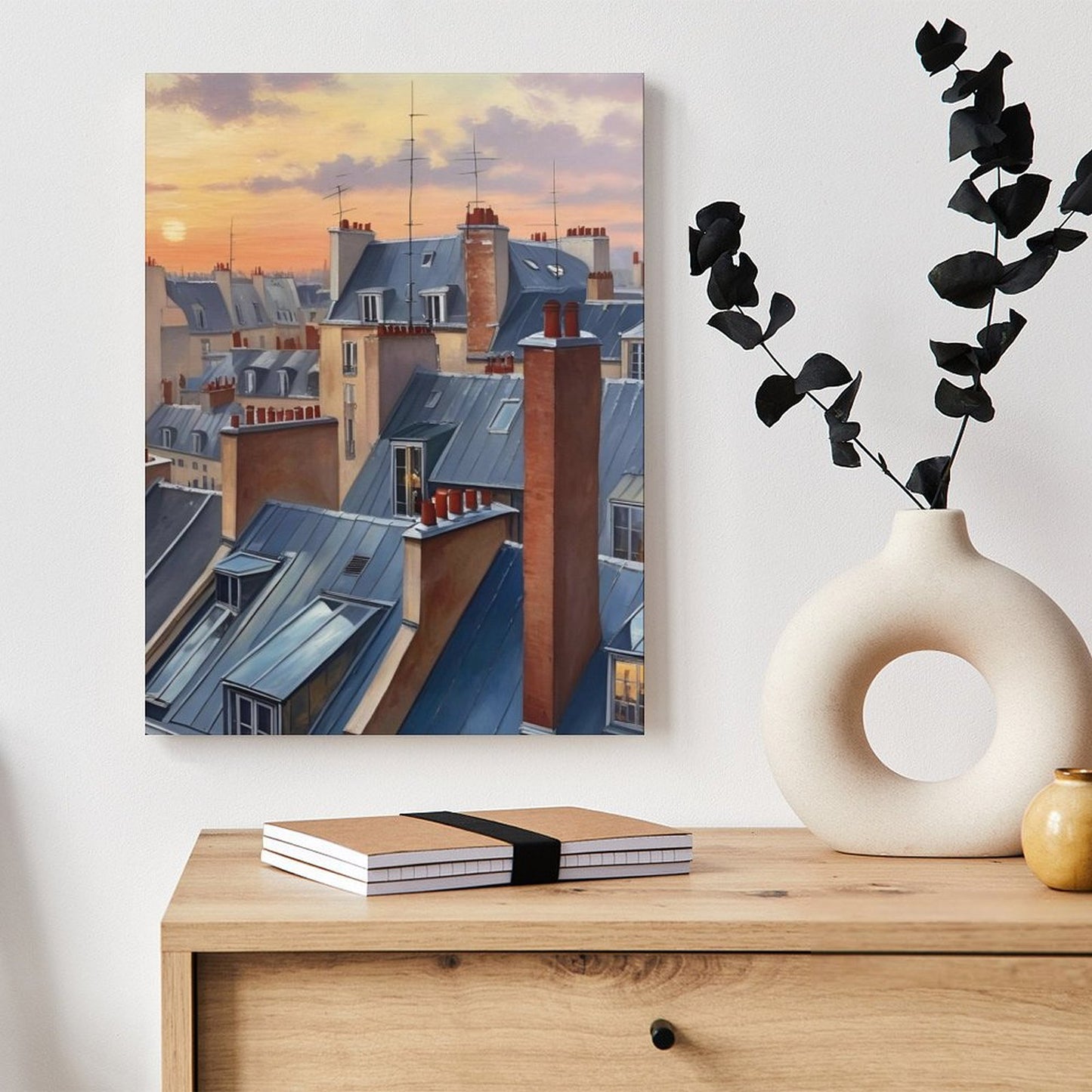 Cornice su tela "Tetti su Parigi"