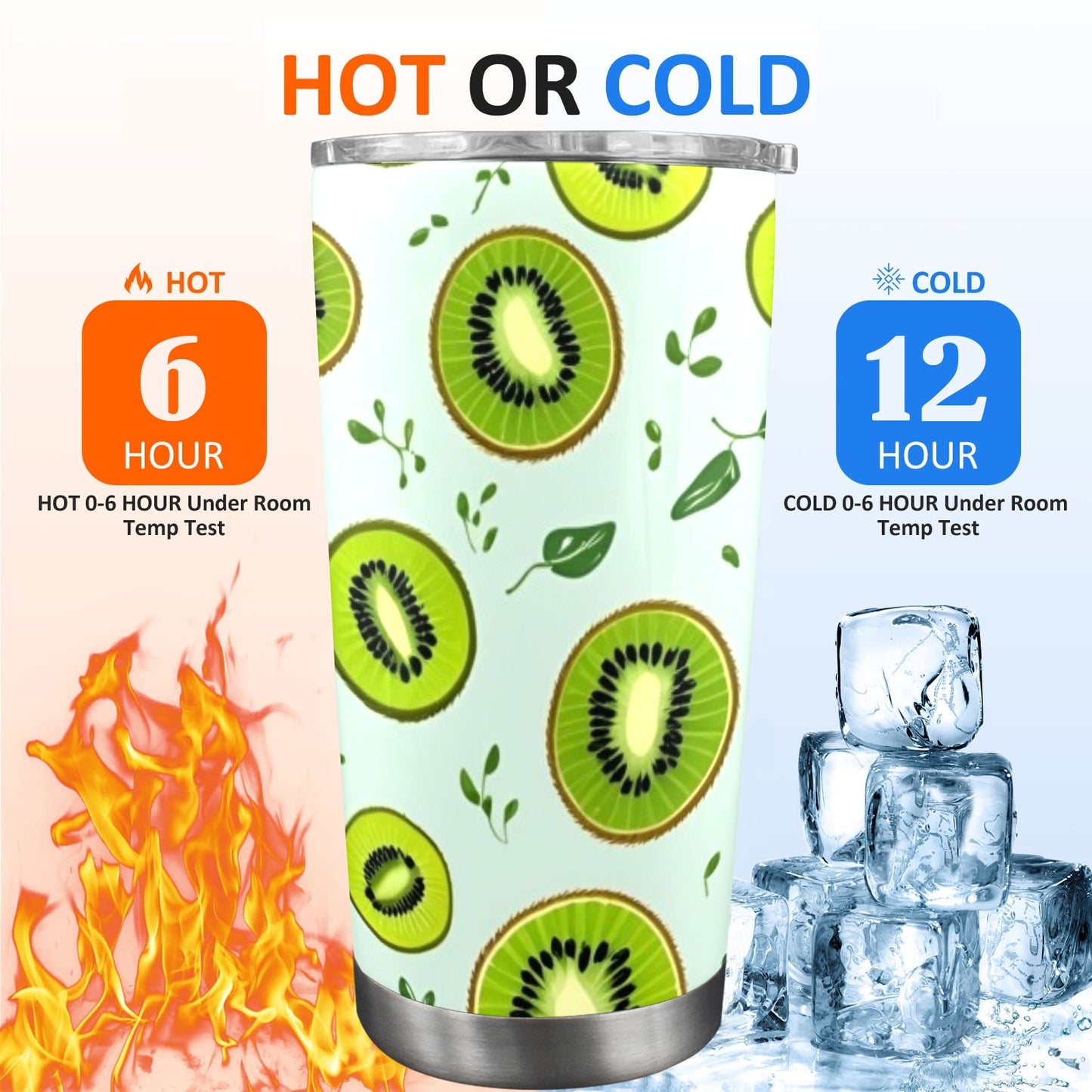 Bicchiere di design con coperchio trasparente