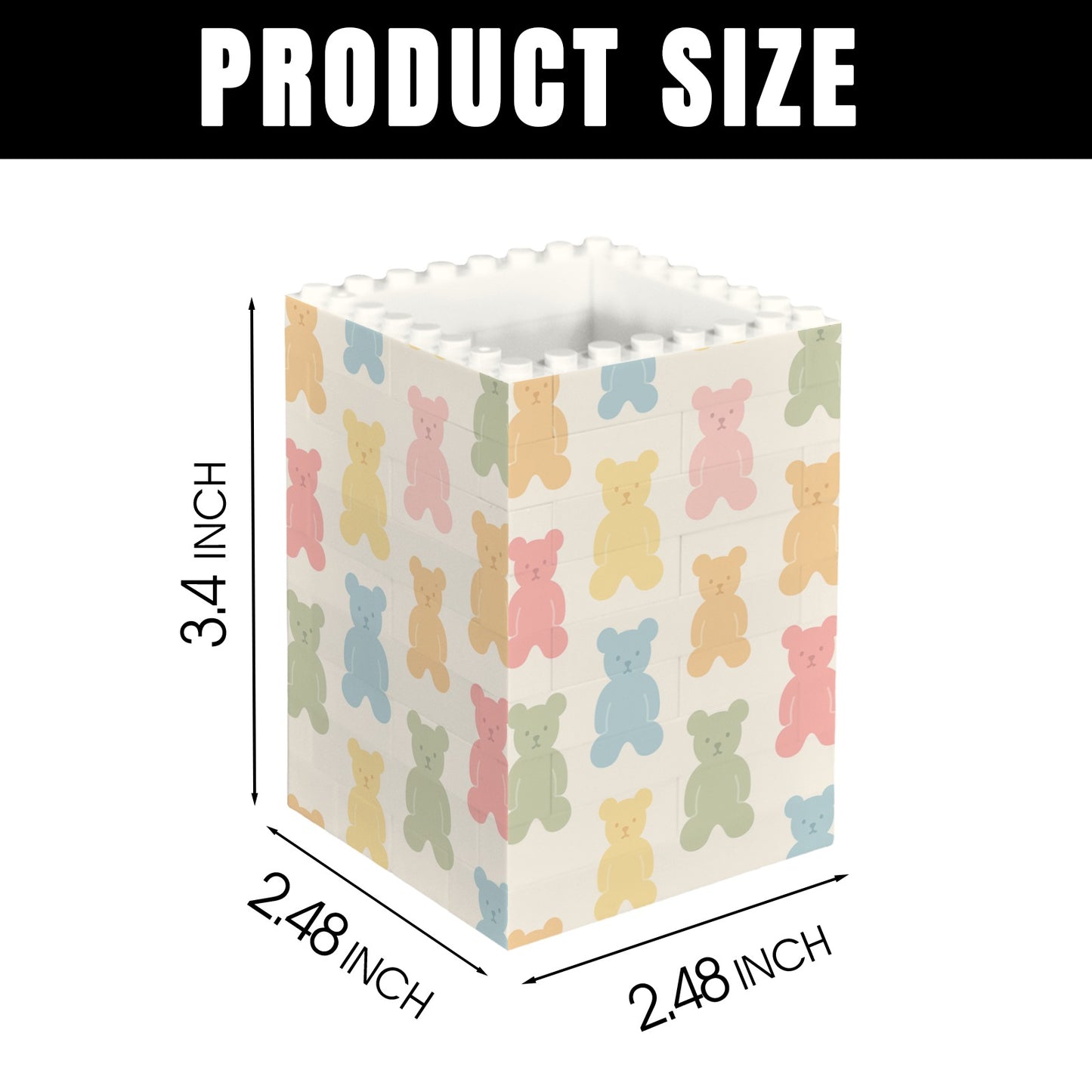 Portapenne in mattoncini da costruzione personalizzati