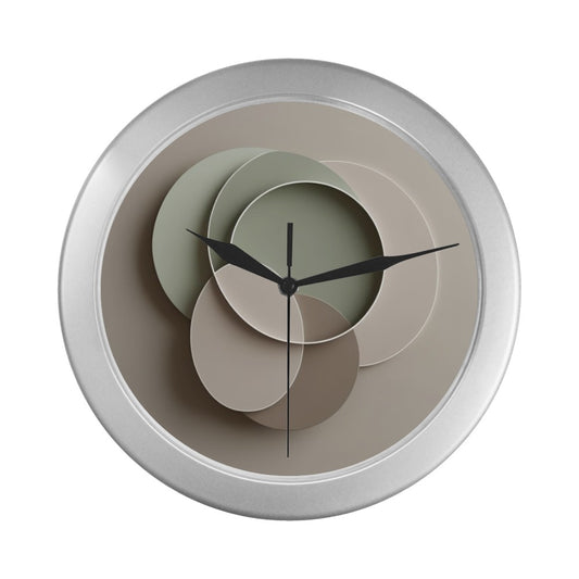 Silver Plastic Wall Clock