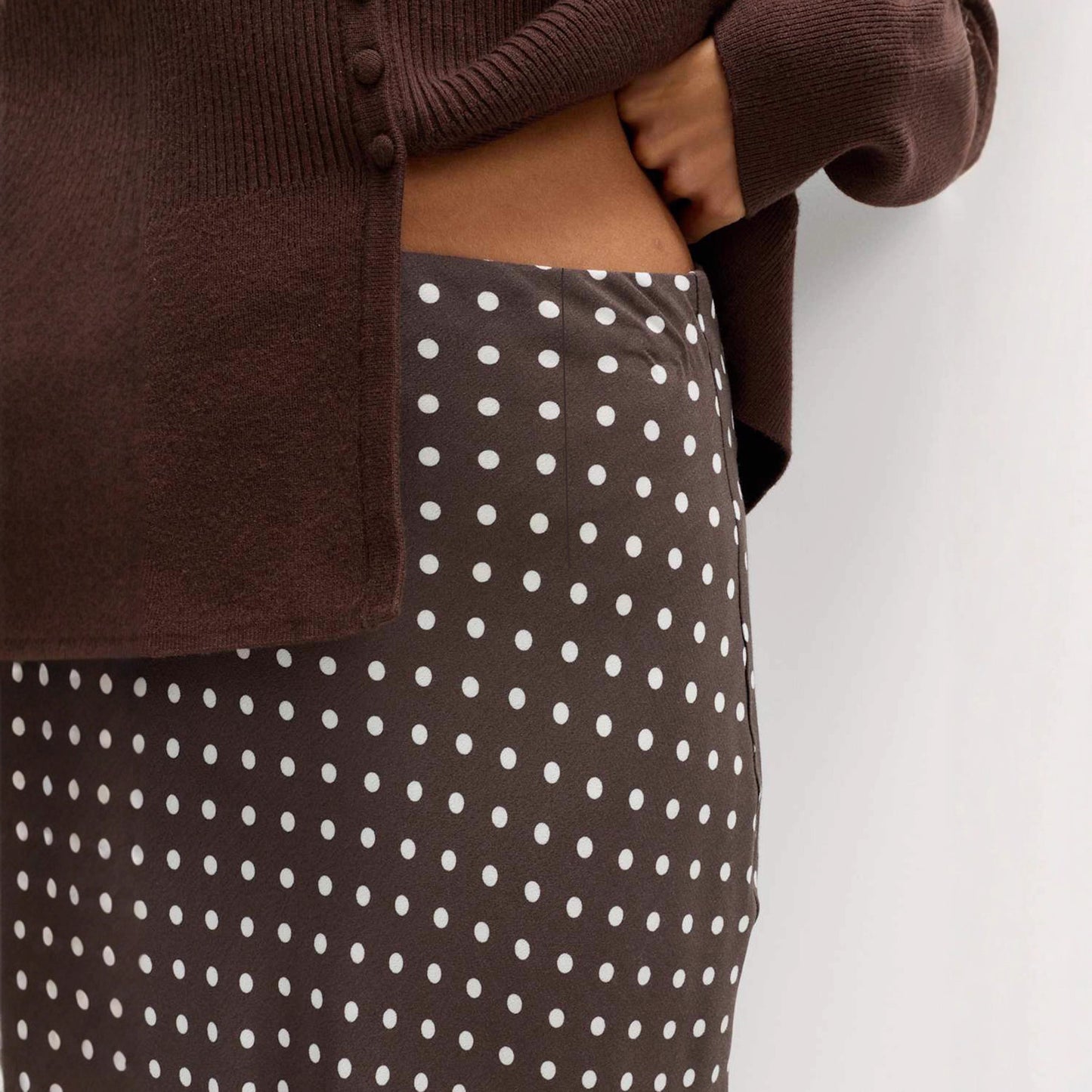 Gonna con stampa a pois