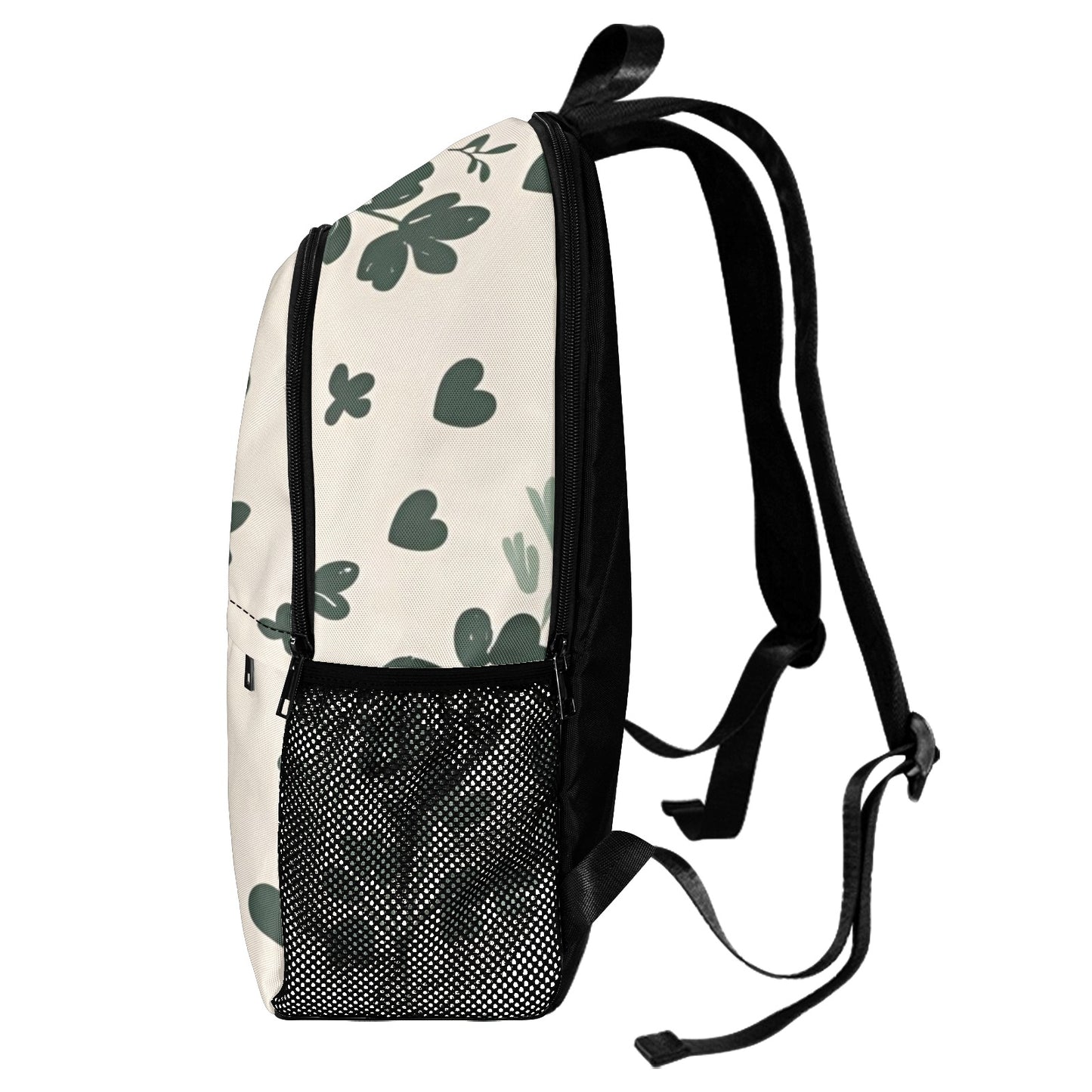 Zaino casual unisex con stampa integrale e tasche laterali in rete