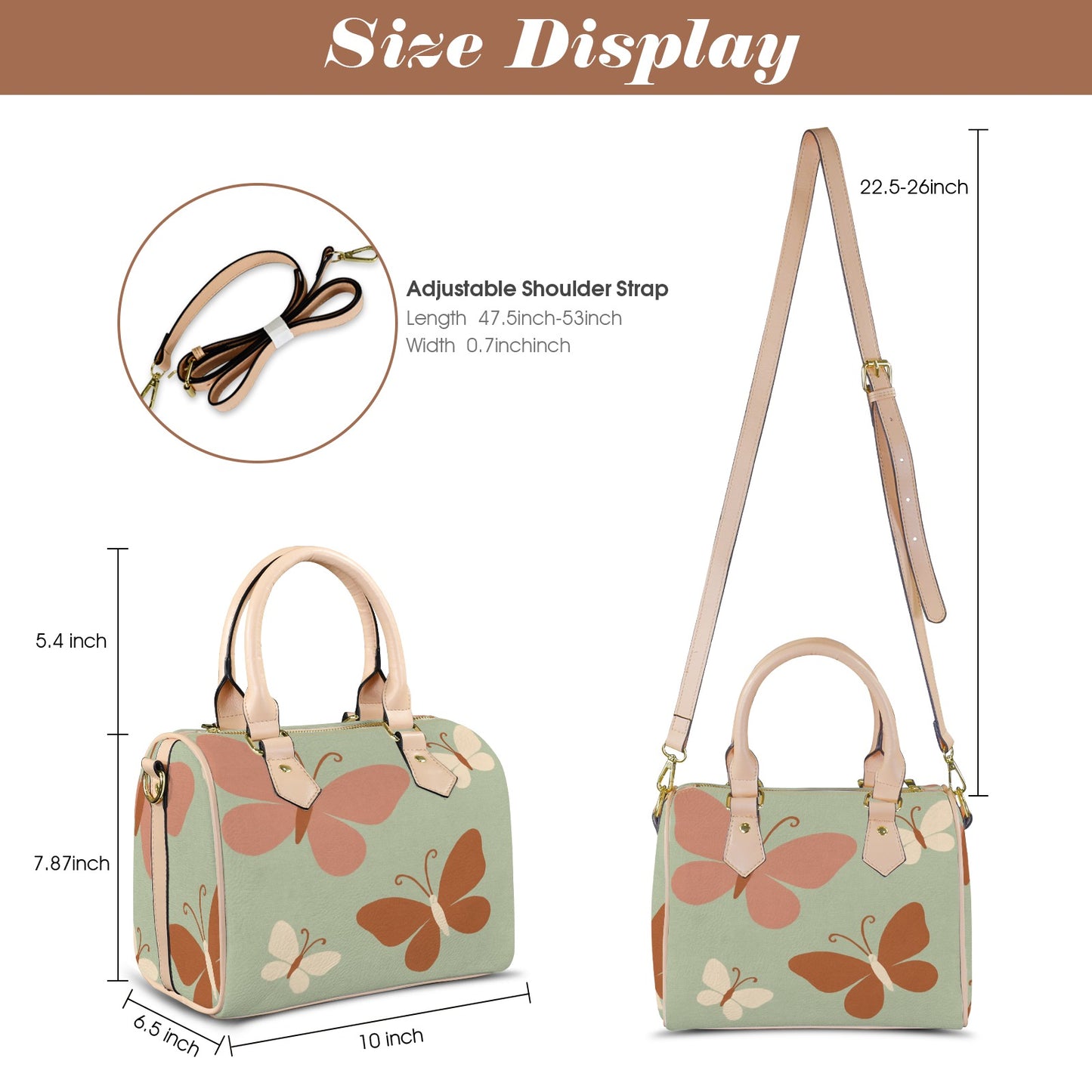 Borsa Satchel mini "Farfalle"