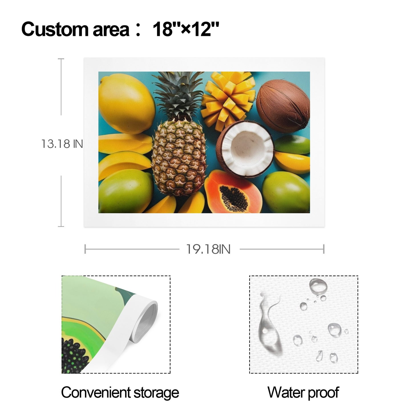 Trittico Artistico, stampa su tela "Natura in Tavola"