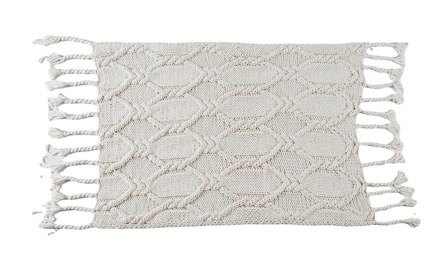 Coperta morbida, tessuta a mano con ferri da maglia