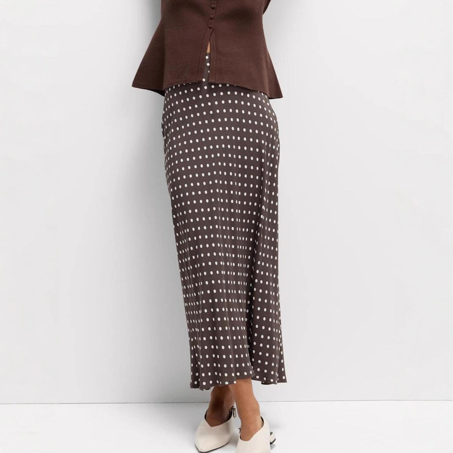 Gonna con stampa a pois