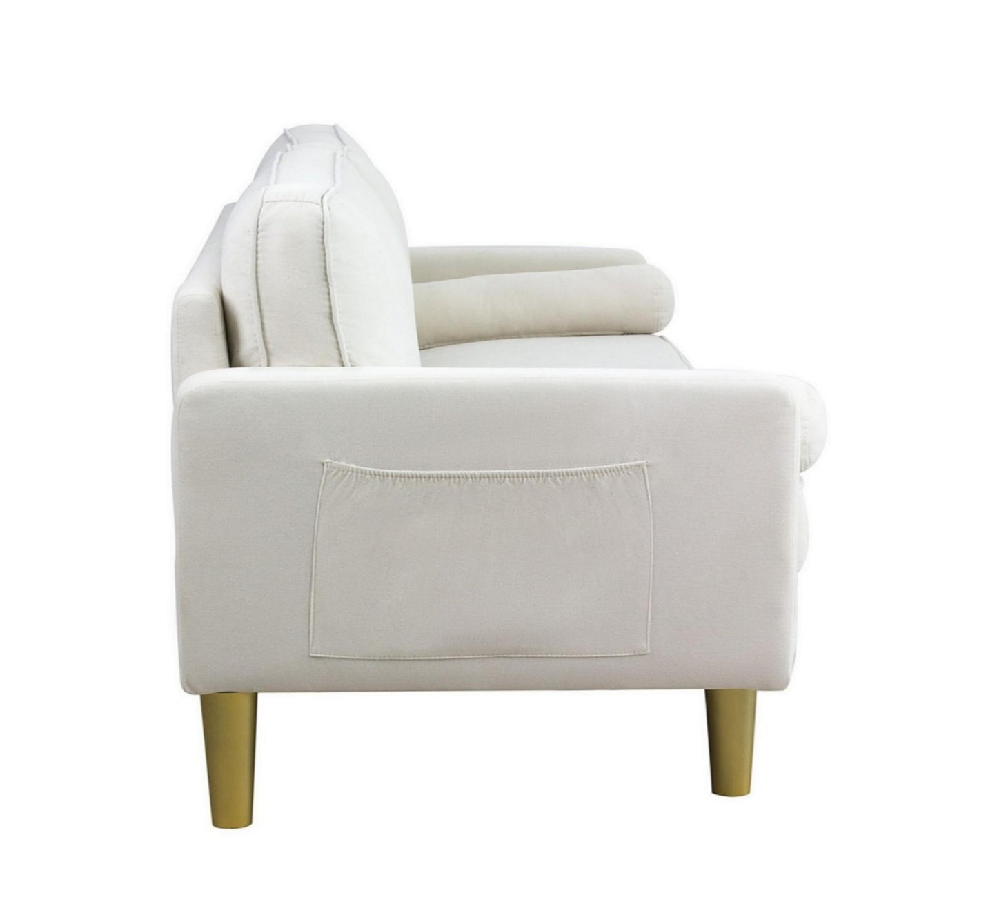 Divano in lino con 2 cuscini,  moderno ed elegante