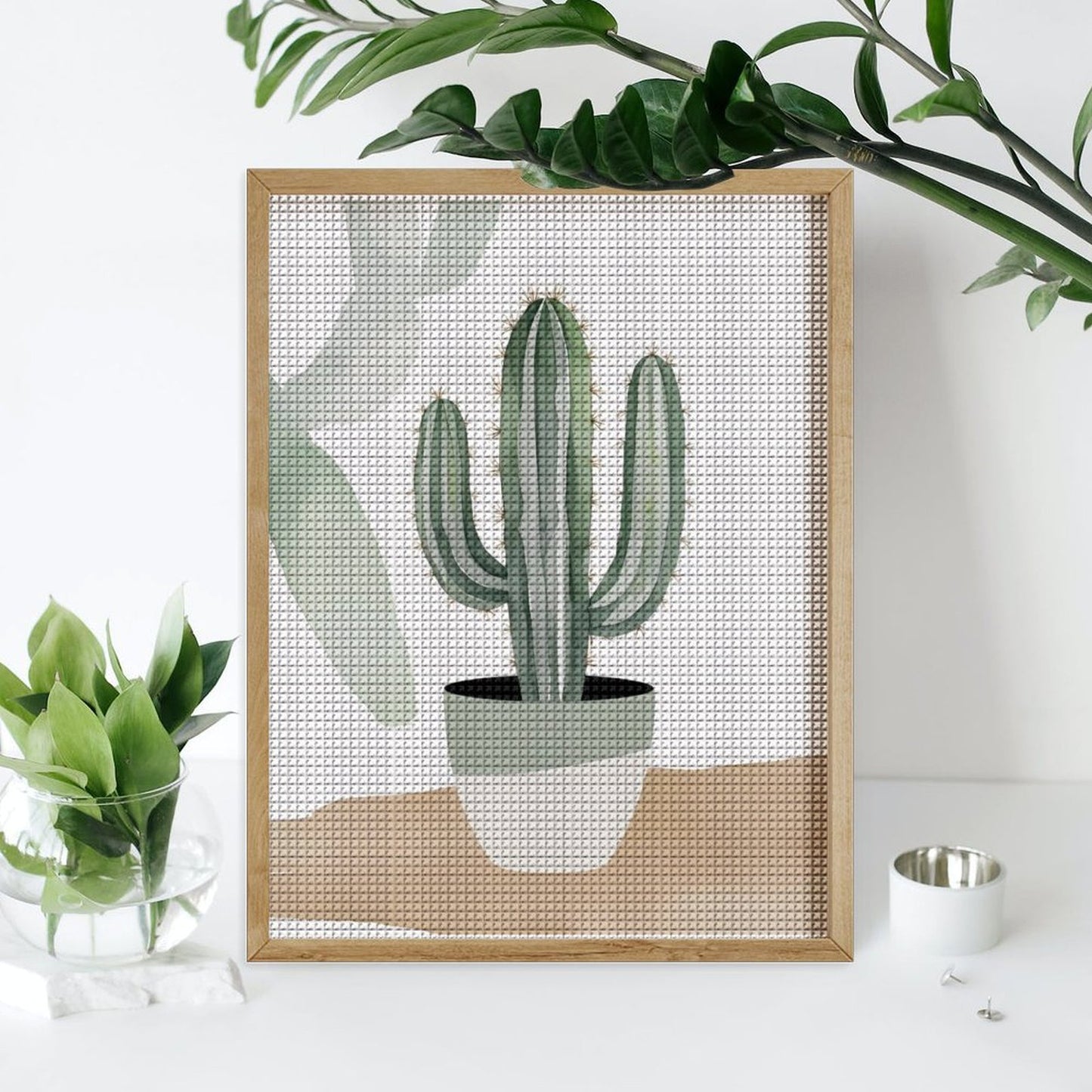 Dipinto a Diamante su tela "Cactus"