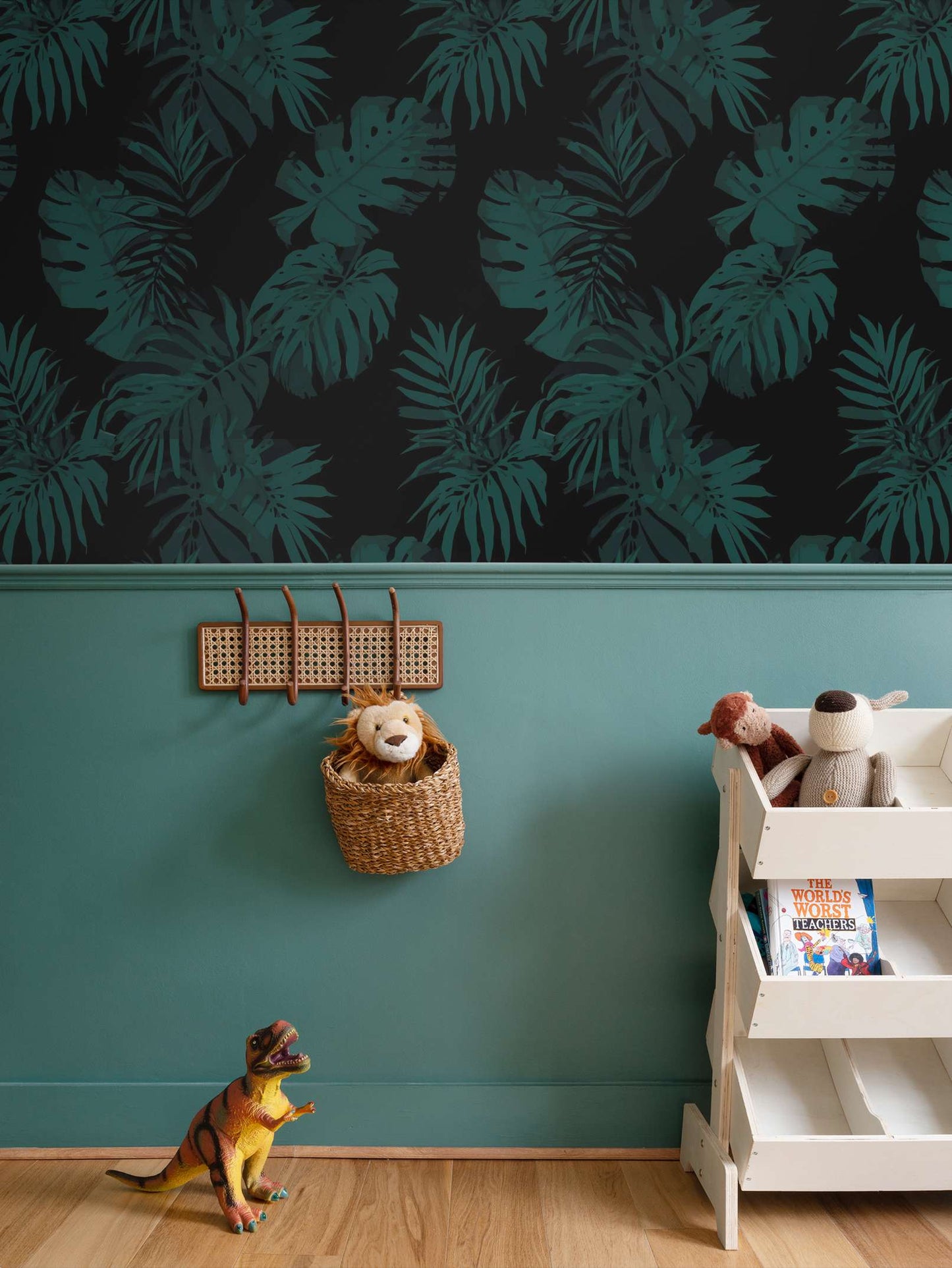 Carta da Parati con Motivo Ripetuto "Giungla della Buonanotte"