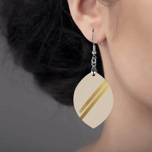 Orecchini pendenti in legno di design