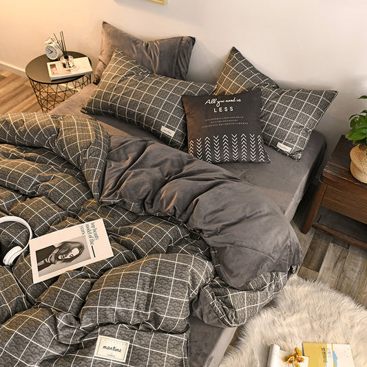 Set di lenzuola 4 pezzi, copripiumino e biancheria da letto