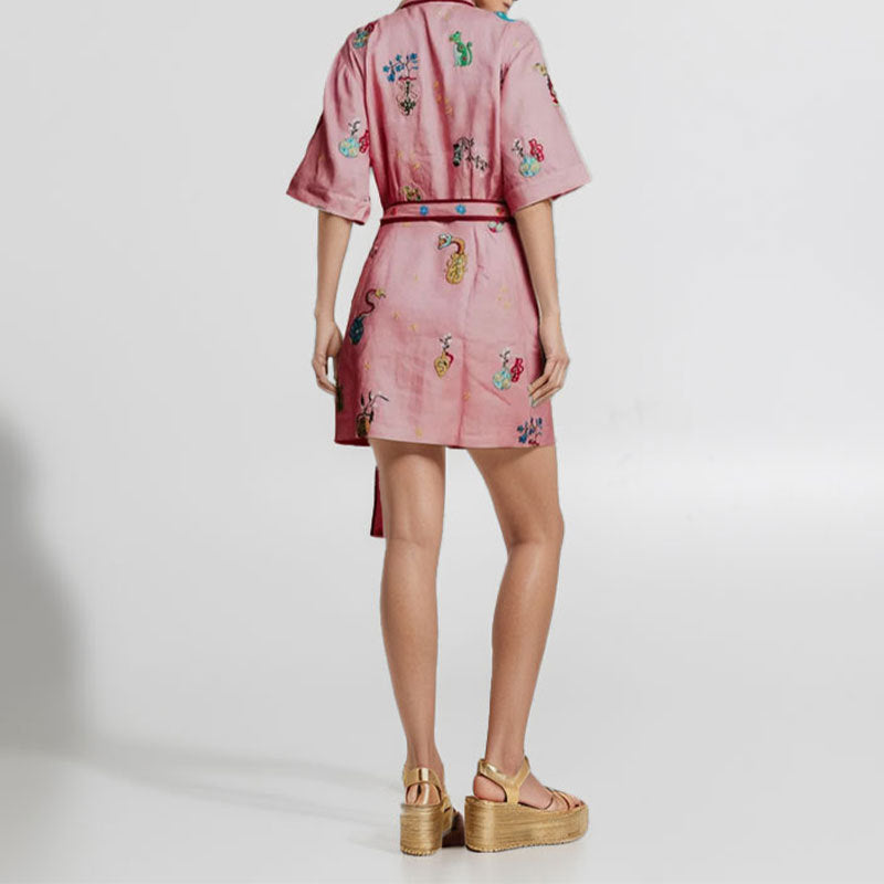 Abito versatile casual stampato in colori pastello