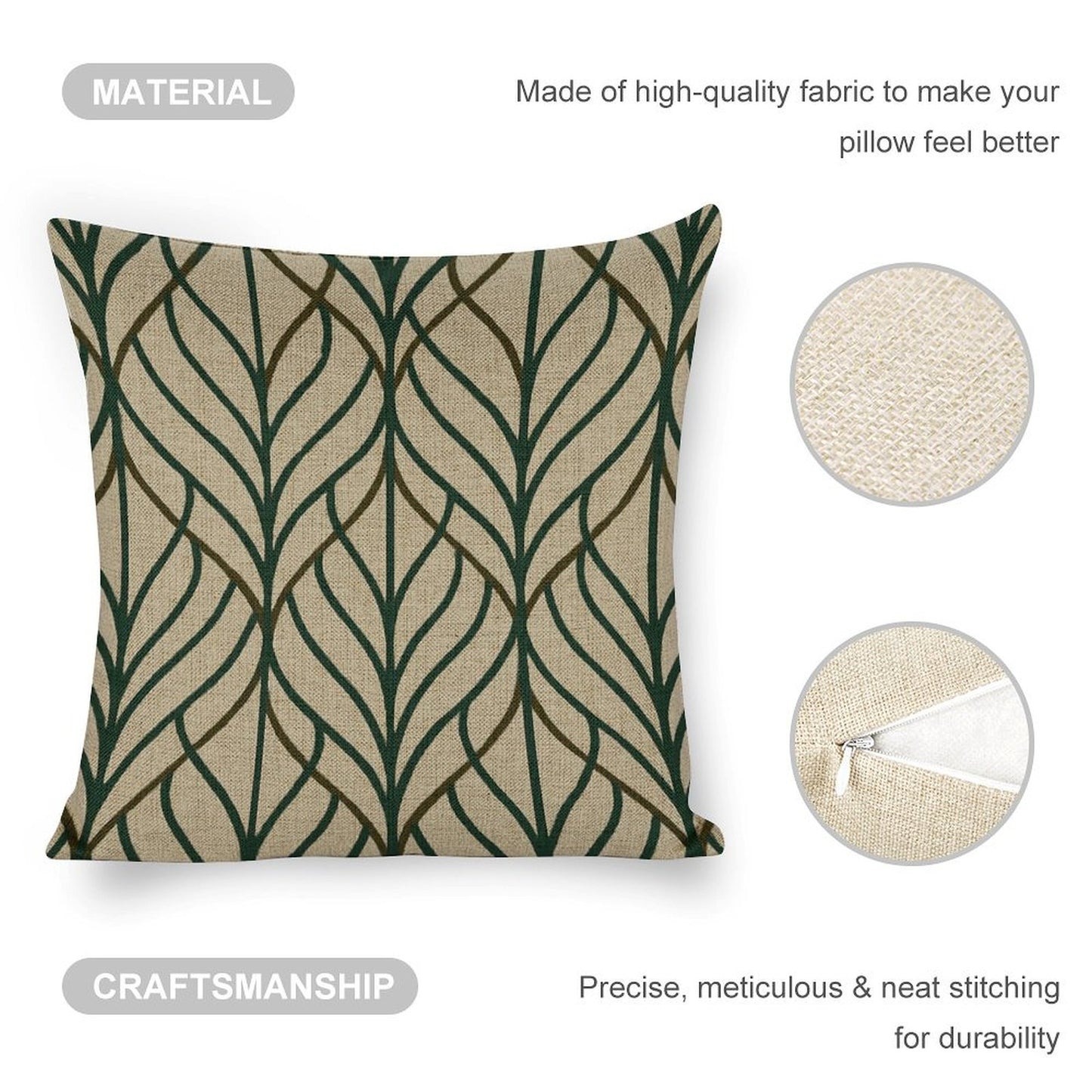 Federa per cuscino in lino di Design