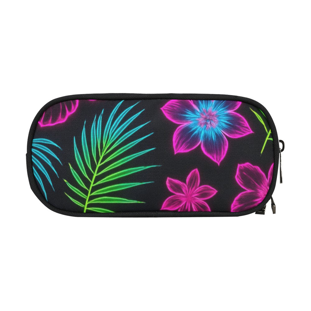 Astuccio portapenne con motivo tropicale neon