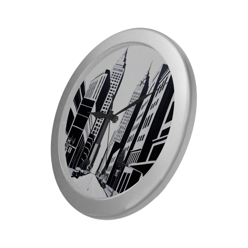 Silver Plastic Wall Clock