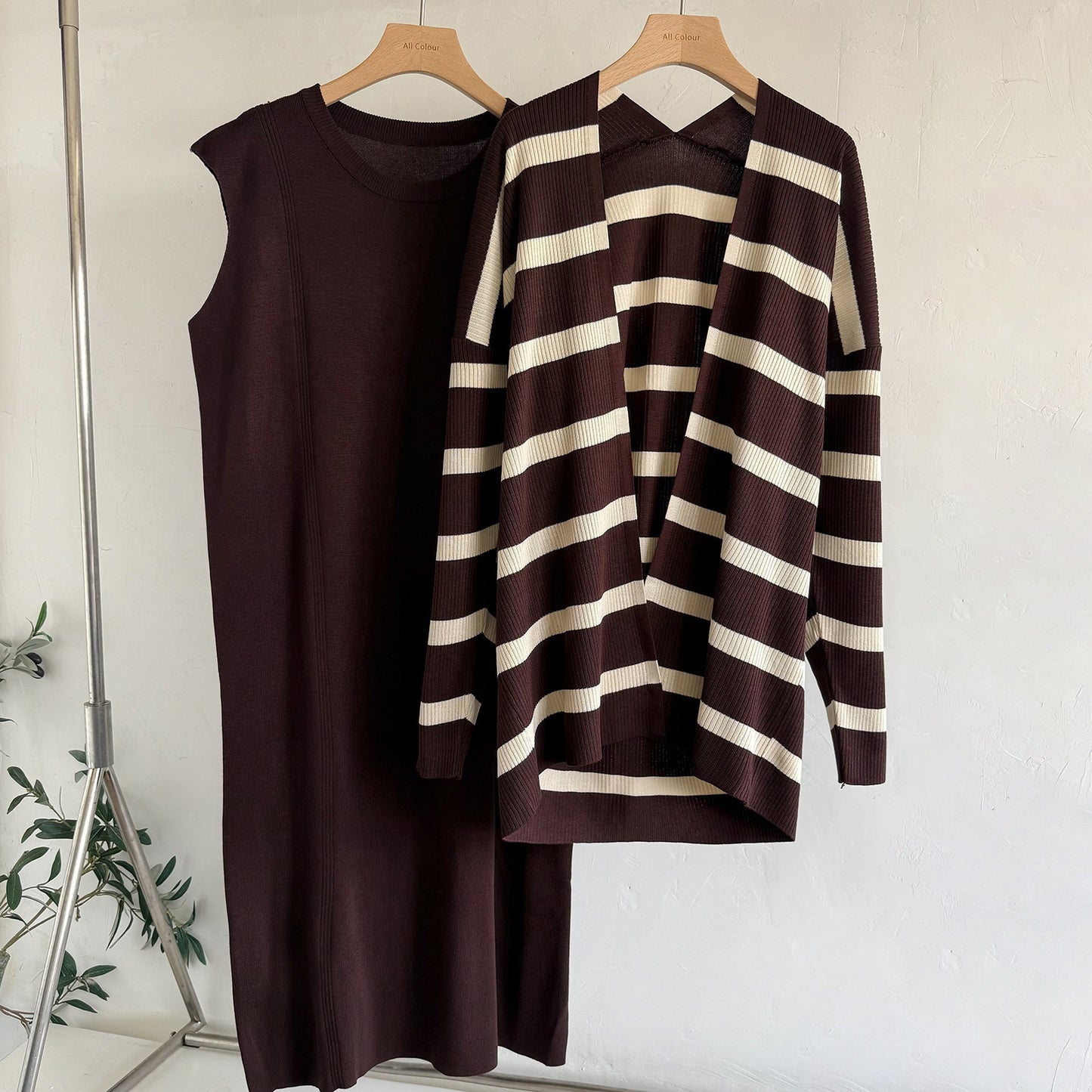 Gonna a righe larga di media lunghezza