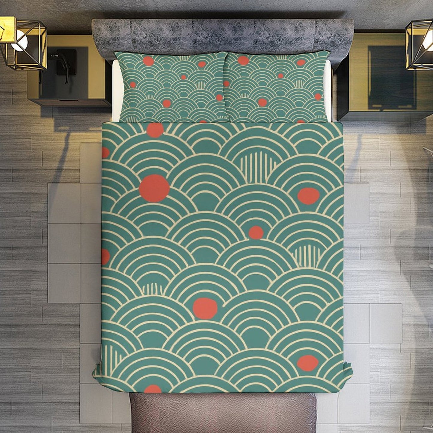 Completo Letto 3 Pezzi con Design Elegante (Copripiumino + 2 Federe) – 79"×90"