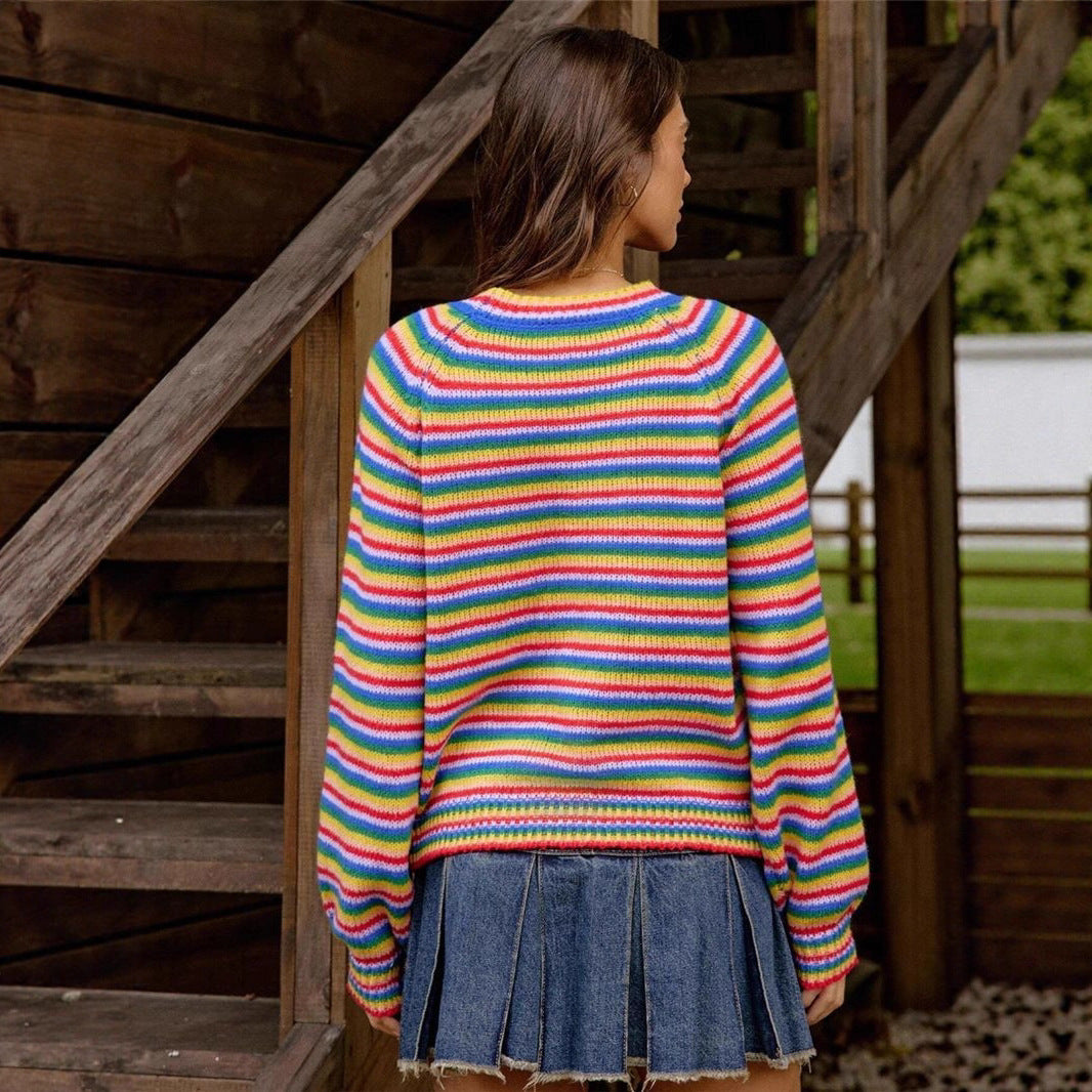 Pullover Donna a Righe FEI ADLER – Urban Stripe Raglan Fit