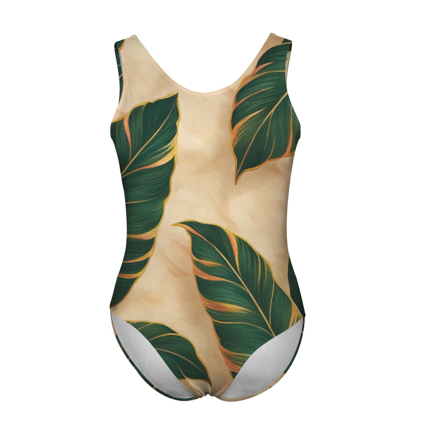 Costume intero da donna di design con pattern tropicale