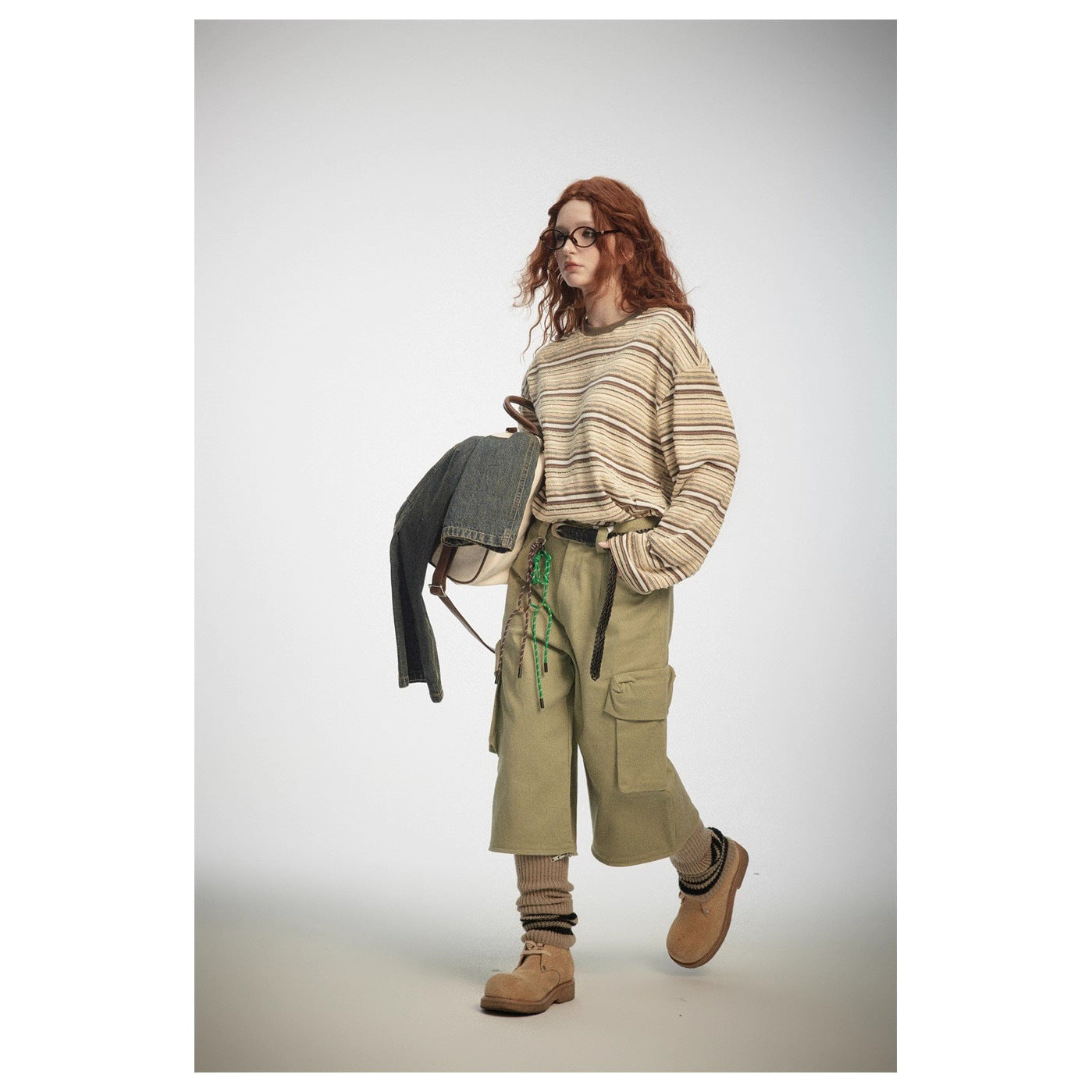 Maglietta a maniche lunghe a righe