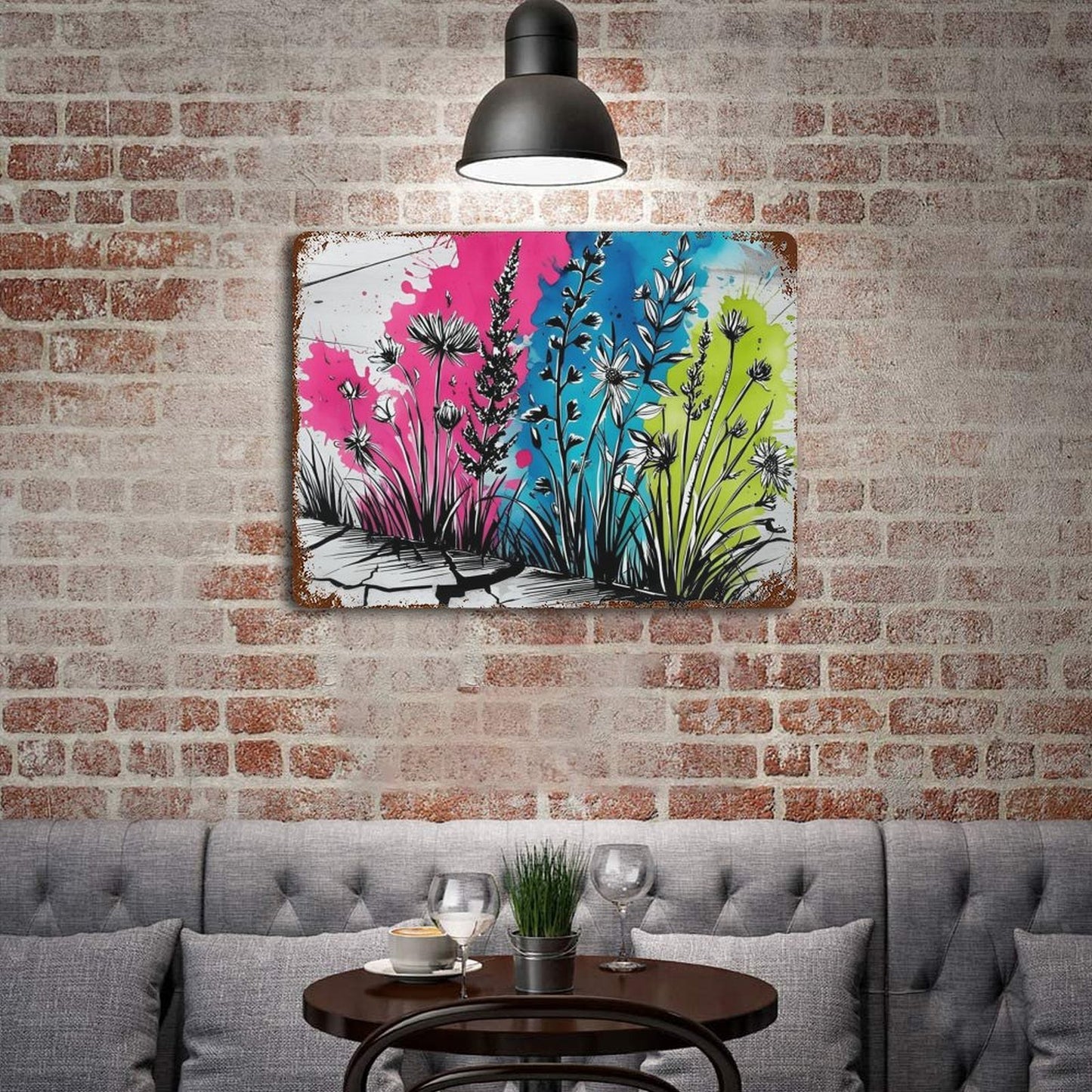 Cartello in Metallo "Pop Street"