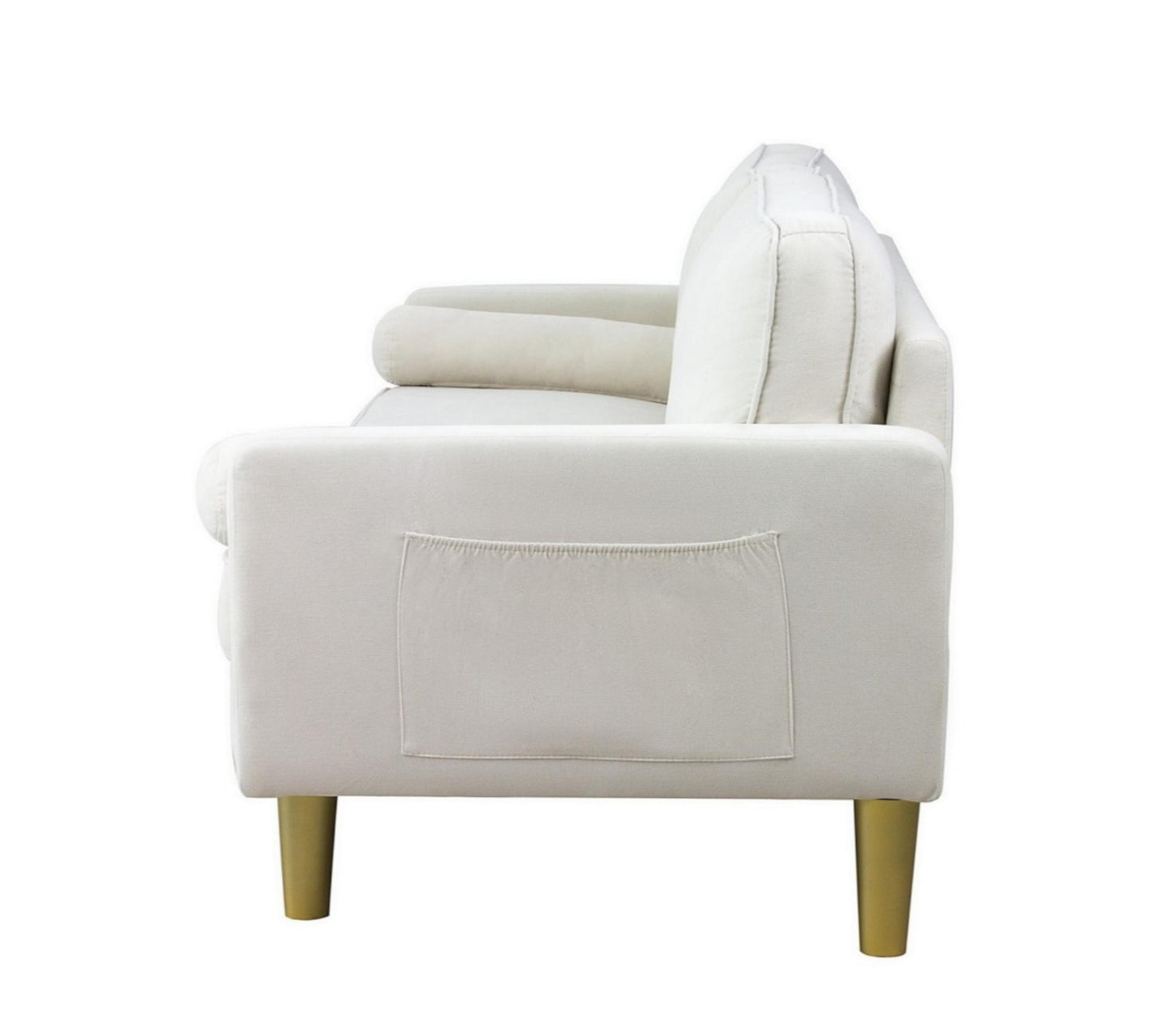 Divano in lino con 2 cuscini,  moderno ed elegante