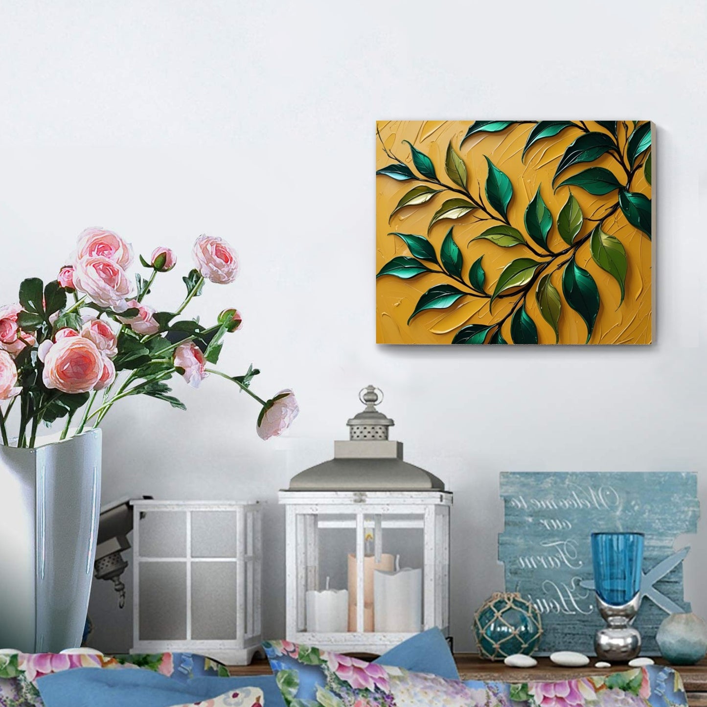 Pannello in Legno "Riflessi Dorati"