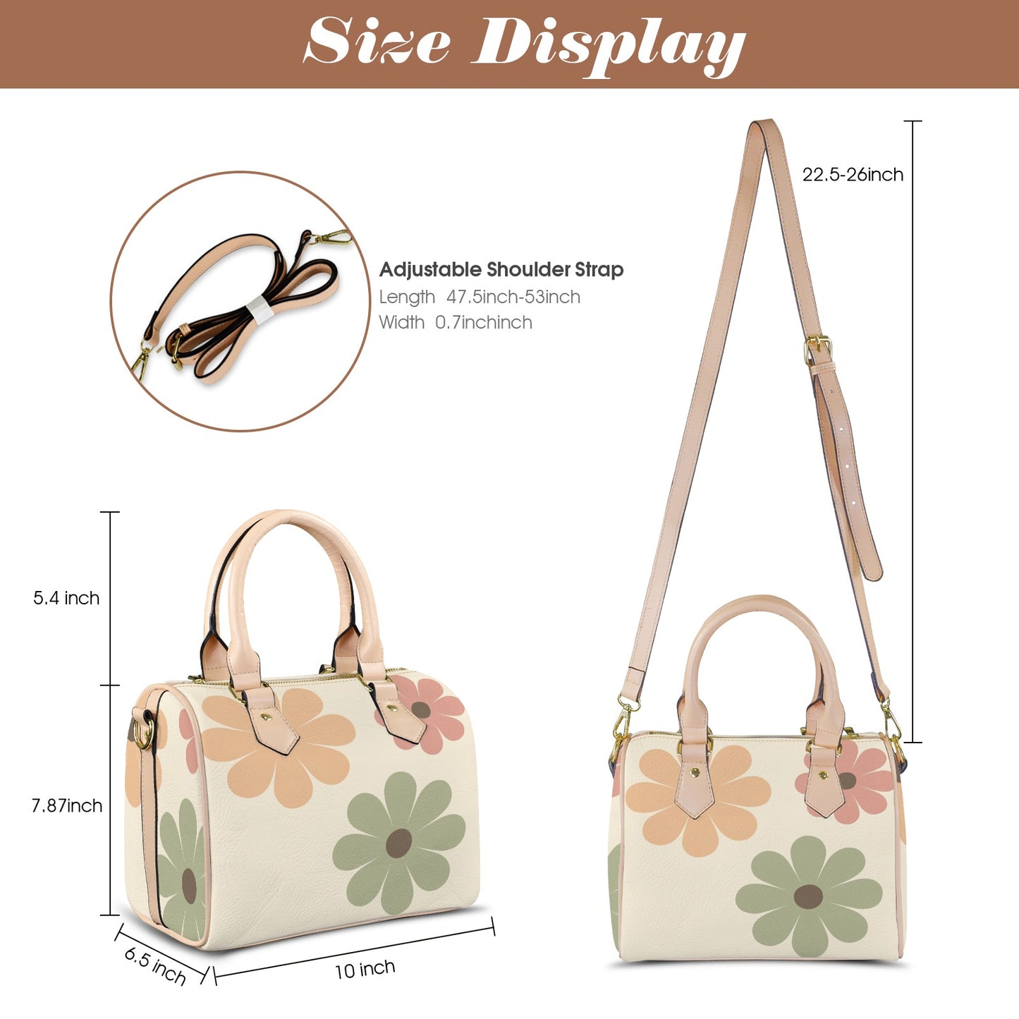 Borsa con manico "Margherite Pastello"