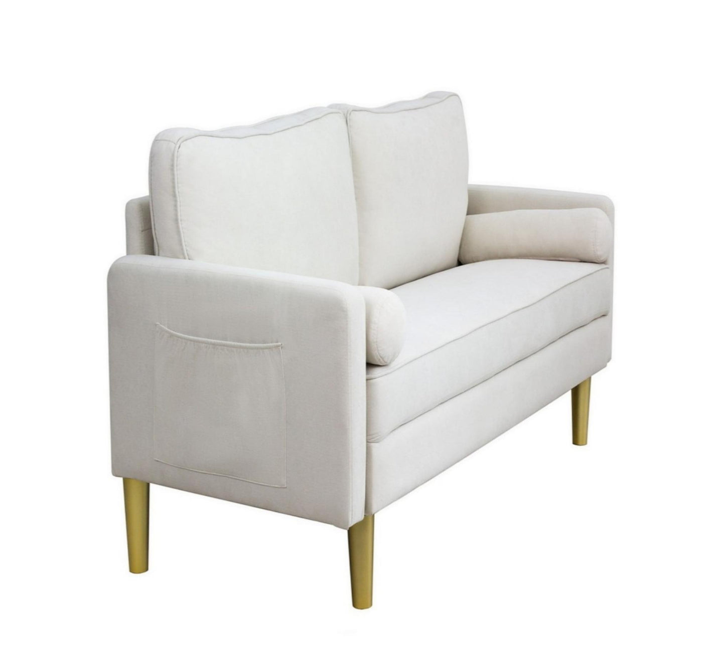 Divano in lino con 2 cuscini,  moderno ed elegante