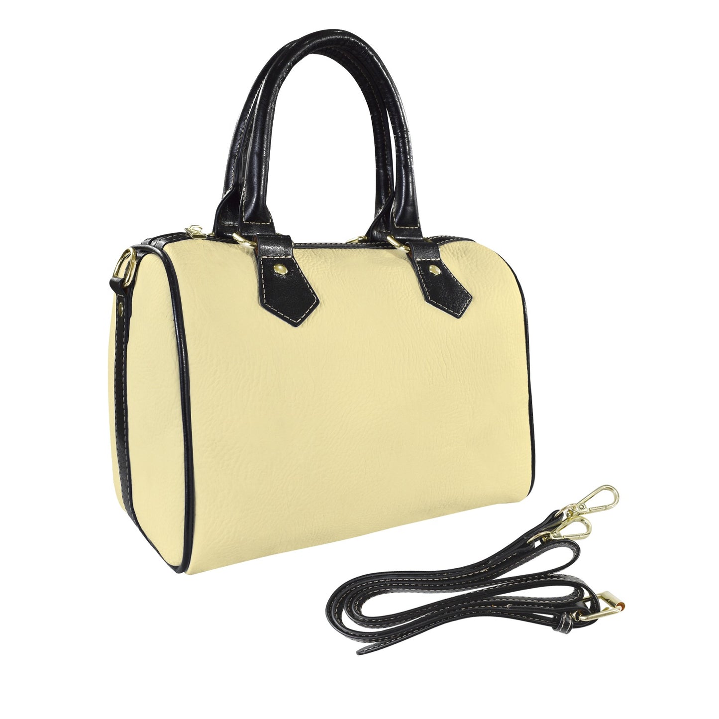 Borsa con manico in tinta unita "Crema"