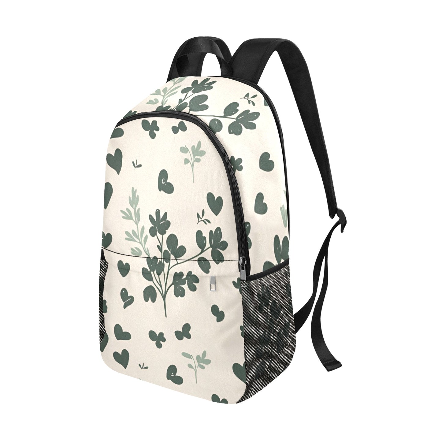 Zaino casual unisex con stampa integrale e tasche laterali in rete