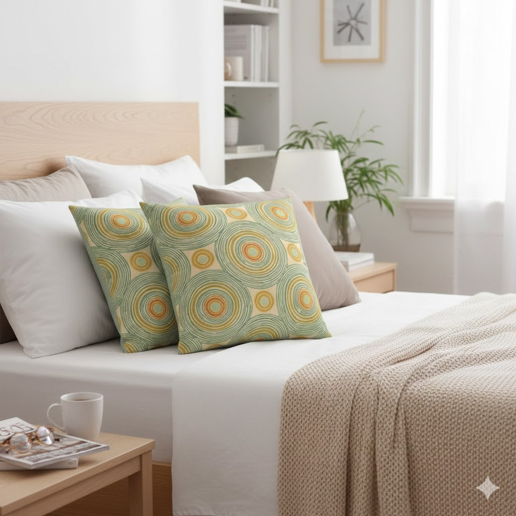 “Cuscino Cerchi di Luce – FEI ADLER Retro Luxury”